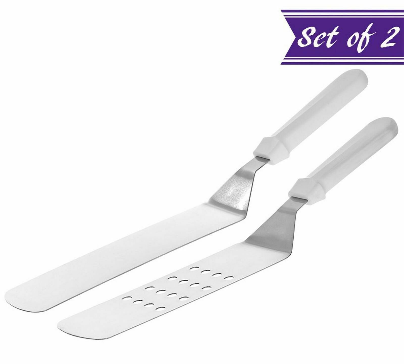 s-l1600 (38) Turner Spatula Set by Artisan, 8 x 3-Inch Stainless Steel Blades with Plastic h - Image 1