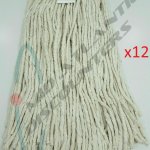12 ACS Mop Heads Cotton Cut End Narrow Band Value Line M8220 #20