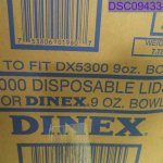 1,000 Count: Dinex Disposable Lid for Fenwick 9 oz Bowl P/N DX53008714