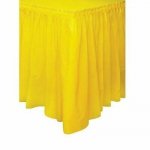 Self Adhesive Pleated Plastic Table Skirts 29" x 12' Disposable Banquet Skirting