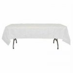12-Pack Table Cover Heavy Duty Premium Plastic TableCloth 54" x 108" - White