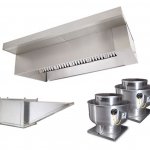 11' Wall Canopy Hood, Fan, Supply Fan System