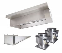 6' Wall Canopy Hood, Fan, Supply Fan System - Image 2