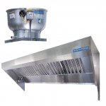 5' Mobile Kitchen Hood System with Exhaust Fan