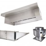6' Wall Canopy Hood, Fan, Supply Fan System