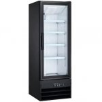 Coldline G10-B 21 Single Glass Swing Door Merchandiser Refrigerator - Black