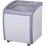 Coldline XS160 26" Curved Glass Top Display Ice Cream Freezer - 6.0 Cu. Ft.