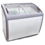 Coldline XS260 39" Curved Glass Top Display Ice Cream Freezer - 9.2 Cu. Ft.