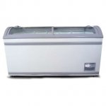 Coldline XS500YX 58" Curved Glass Top Display Ice Cream Freezer with LED and 5 Baskets