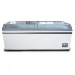 Coldline XS700YX 79" Curved Glass Top Display Ice Cream Freezer with LED 6 Baskets