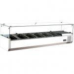 Marchia MTR6 59" Refrigerated Countertop Salad Bar - Topping Rail