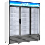 Unity U-GM-3 68" Three Glass Door Merchandiser Refrigerator with LED Lighting