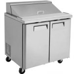 Coldline SP36 36" Bain Marie Sandwich Prep Table - 10 Pans