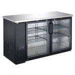 Coldline CBB-60G-T 60" Black Counter Height Narrow Glass Door Back Bar Refrigerator