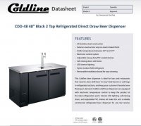 Coldline CDD-48 48 Refrigerated Direct Draw Beer Dispenser with 1 Spout - 11.8 Cu. Ft. - Image 2