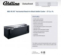 Coldline BBC-95 95" Horizontal Reach-In Black Bottle Cooler - 27 Cu. Ft. - Image 2