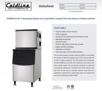 Coldline ICE500M-HA 30 500 lb. Ice Machine Air Cooled Half Cube Modular with Bin - Image 2