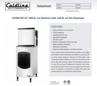 Coldline ICE400-BD 22" 400 lb. Ice Dispensing Ice Machine with Bin for Hotels - Image 2