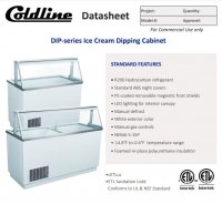 Coldline DIP-46 47" Ice Cream Dipping Cabinet Freezer | (8) Tub Capacity - Image 2