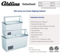 Coldline DIP-88 89" Ice Cream Dipping Cabinet Freezer | (16) Tub Capacity - Image 2