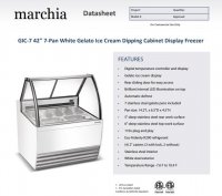 Marchia 42? 7-Pan White Gelato Ice Cream Dipping Cabinet Display Freezer - Image 2