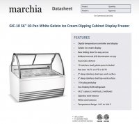 Marchia 56? 10-Pan White Gelato Ice Cream Dipping Cabinet Display Freezer - Image 2
