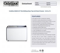 Coldline RI260 40" Flat Sliding Glass Top Lid Chest Freezer - 9.5 Cu. Ft. - Image 2