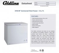 Coldline CF30 30 Commercial Chest Freezer - 5.0 cu. ft. - Image 2