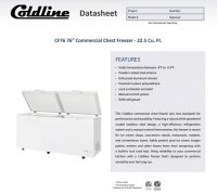 Coldline CF76 76 Commercial Chest Freezer - 22.5 cu. ft. - Image 2