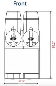 Prepline SLH2 Double Bowl Pourover Granita Slush Machine, 6.4 Gallon - Image 2
