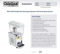 Coldline BD15-PUMP 9" Single Bowl Beverage Dispenser with Pump Spray System - Image 2