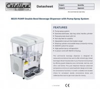 Coldline BD25-PUMP 17" Double Bowl Beverage Dispenser with Pump Spray System - Image 2