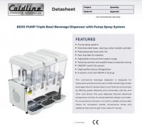 Coldline BD35-PUMP 25" Triple Bowl Beverage Dispenser with Pump Spray System - Image 2