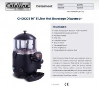 Coldline CHOCO5 16 5 Liter Hot Beverage Dispenser - Image 2