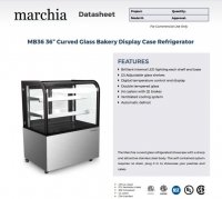 Marchia MB36 36" Refrigerated Bakery Display Case - Image 2