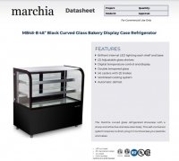 Marchia MB48-B 48" Black Refrigerated Bakery Display Case - Image 2