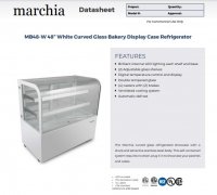 Marchia MB48-W 48" White Refrigerated Bakery Display Case - Image 2