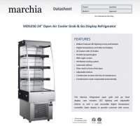Marchia MDS250 24" Open Refrigerated Merchandiser Grab and Go Display Case - Image 2