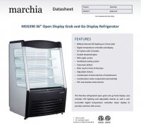 Marchia MDS390 36" Open Refrigerated Merchandiser Grab and Go Display Case - Black - Image 2