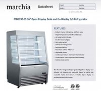Marchia MDS390-SS 36" Open Refrigerated Merchandiser Grab and Go Display Case - S/S - Image 2
