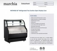 Marchia MSTAR50 50" Refrigerated Open Display Case with Refrigerated Glass Top - Image 2
