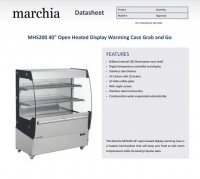 Marchia MHS200 40" Open Heated Display Warming Case Grab and Go - Image 2