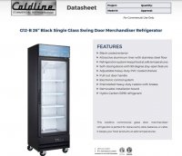 Coldline G12-B 26? Single Glass Swing Door Merchandiser Refrigerator - Black - Image 2