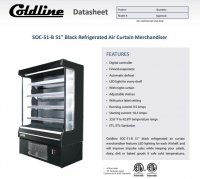Coldline SOC-51-B 51" Black Refrigerated Air Curtain Merchandiser - Image 2