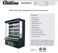 Coldline SOC-61-B 61" Black Refrigerated Air Curtain Merchandiser - Image 2