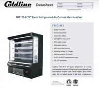 Coldline SOC-76-B 76" Black Refrigerated Air Curtain Merchandiser - Image 2