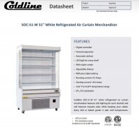 Coldline SOC-51-W 51" White Refrigerated Air Curtain Merchandiser - Image 2