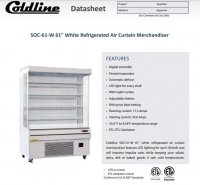 Coldline SOC-61-W 61" White Refrigerated Air Curtain Merchandiser - Image 2