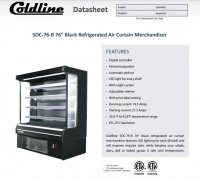 Coldline SOC-76-B 76" Black Refrigerated Air Curtain Merchandiser - Image 2