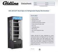 Coldline AOC-28-B 28" Black Open Air Refrigerated Display Merchandiser - Image 2